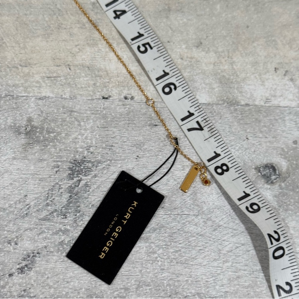 Kurt Geiger London Mixed Crystal Frontal Necklace Goldtone plate/cubic zirconia - Picture 6 of 6